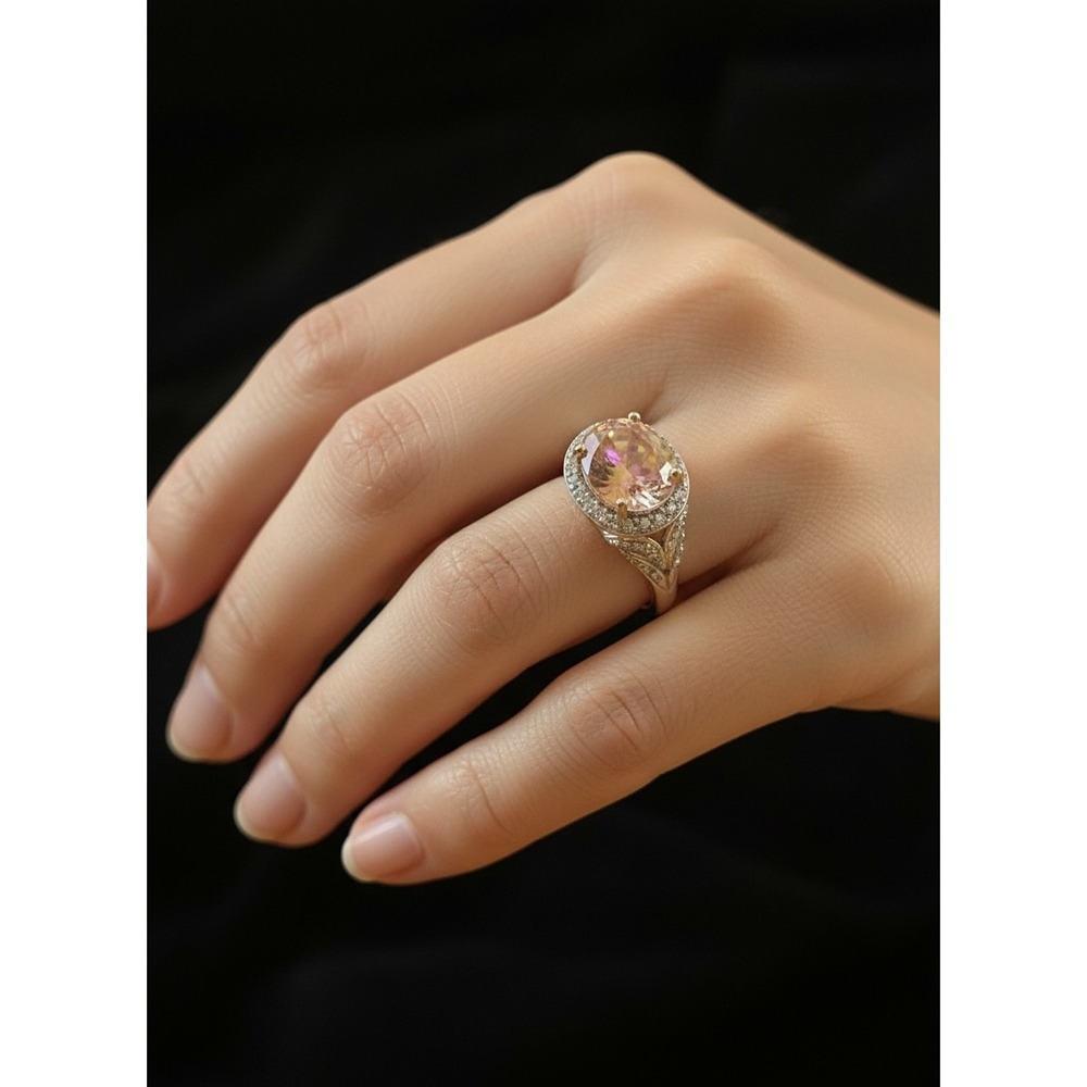 JTV BBJ 9.25 Sterling Silver Mystic Topaz Ring Size 5.25